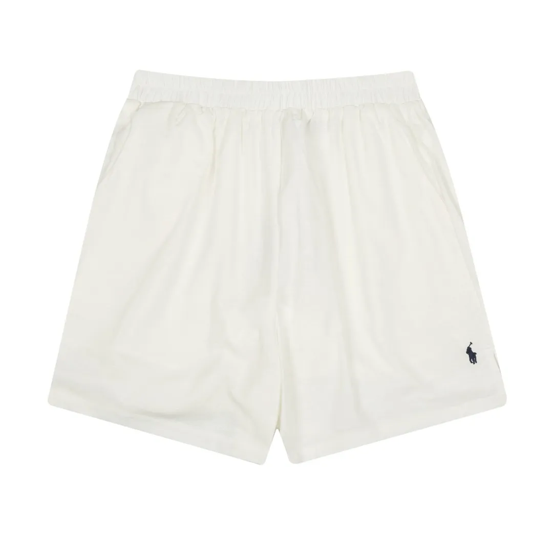 P210 White background picture [High-end quality] Style number: 25052# Color: Navy blue/off-white/light khaki/ice blue/dark khaki Size: S to XL - Ralph Lauren/Ralph Lauren 25SS Summer hot item high-quality lazy old money style linen couple style five-point shorts - originality restoration 105% cotton blended bamboo linen on the face Super soft nylon elastic in the same color ✅ - 100% restored workmanship Short five-point version, double-layered inside and outside to prevent exposure, double stitching to cover the independent waistband ✅ - Professional washing before the car, the texture of the fabric is tight and soft ✅ - RL/Ralph Lauren linen shorts are simply a summer savior. The linen material allows every pore to breathe freely, say goodbye to sticky heat. Walking on the road, the wind blows, and the heat all over the body is instantly smoothed away. The bamboo texture is natural and unique, simple and pure texture, full of laziness and old money style.